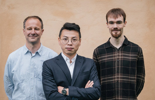 Co-founders of Nobula3D: Michael Fokine, Chunxin Liu, Taras Oriekhov